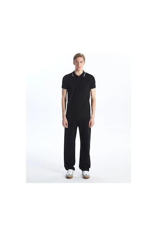 LC Waikiki Polo Yaka Kısa Kollu Erkek Tişört Yeni Siyah
