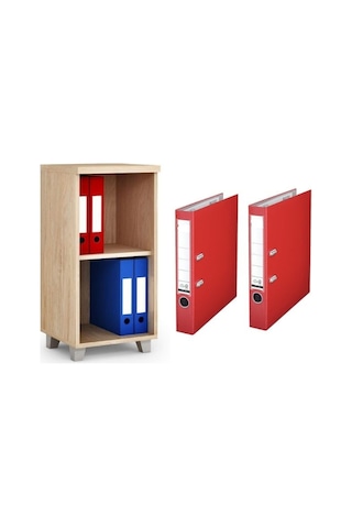 Eco Dar Klasör Seti 2 Adet,kırmızı 32x28x5cm Kırmızı