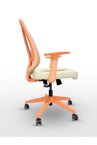 Zeon Büro Ofis Sistemleri // Comfort Pastel Çalışma Koltuğu Yönetici Koltuğu Genç Odası Çalışma Koltuğu Turuncu