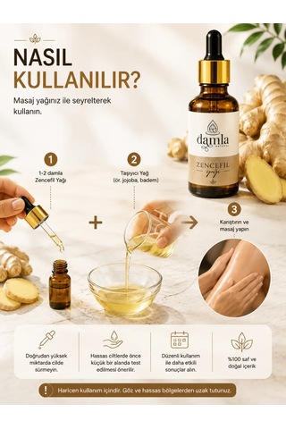 Biodamla Natural Zencefil Yağı 20 Ml
