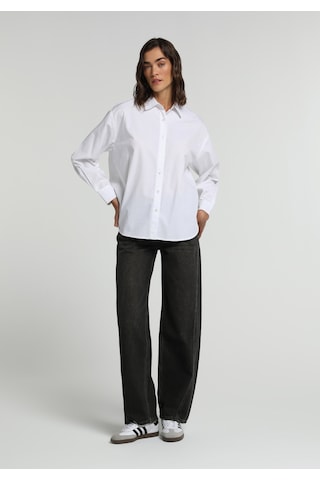 Colin's Colins Boyfriend Fit Shirt Neck Düz Kadın Beyaz Uzun Kol Gömlek Cl1081481 Q1.v1 Wht