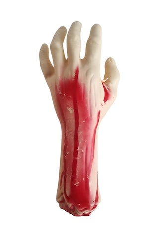 Cadılar Bayramı Halloween Plastik Kanlı Kesik El 32x15 Cm Kanlı Korku Aksesuarı Diğer