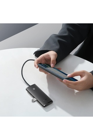 Lexroo Lite 4in1 Multifonksiyonel Type-c Hub Dock Station Siyah