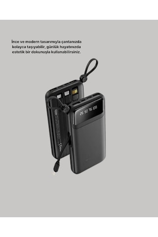 Çoklu Güvenlik Korumalı 20.000 Mah Powerbank Fener Özellikli Çoklu
