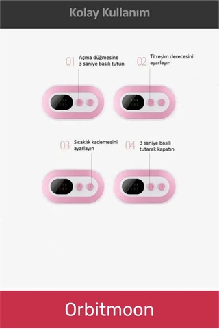 Özel Seri Titreşimli Taşınabilir Sıcak Tutan Regl Ağrıları Dijital Özel Gün Adet Bel Kemeri Çok Renkli