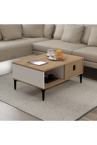 2005 Sare Orta Sehpa Sepet - Yunus - Beyaz Kapaklı Sepet - Yunus - Beyaz