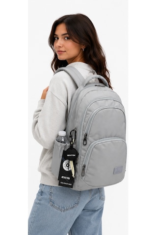 Gri Unisex Okul Çantası Su Geçirmez Kumaş Unisex Okul Sırt Çantası 34600 Gri