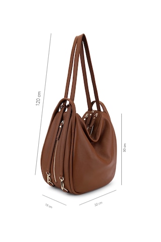 Bruno Rossi Bag Kadın Hakiki Deri Taba Sırt & Omuz Çantası 1048 Mlx14g Bn Cnt Sk25-26 Cuoıo Bej