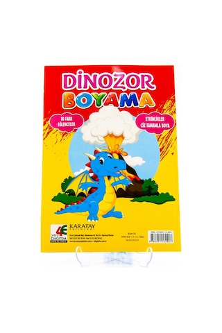 Dinazor Boyama Kitabı Renkli Boya Defteri. Örnekli. Büyük Boy. 12
