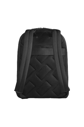 Montblanc Extreme Deri Orta Boy 3 Bölmeli Sırt Çantası 221138 Siyah