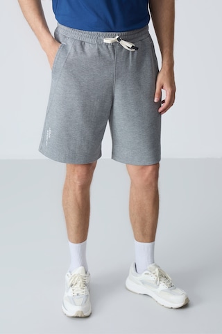 Air Jones Tommy Life Gri Melanj Pamuklu Kalın Yumuşak Dokulu Standart Fit Basic Erkek Şort - 81278 GRI MELANJ