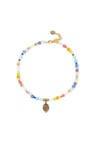 Mixed Bead Eagle Kolye, Renkli Boncuklu Ve Kartal Detaylı Çok Renkli