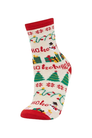 DeFacto Erkek Çocuk Yılbaşı Temalı 2'li Pamuklu Uzun Çorap E2769A8NSKR1