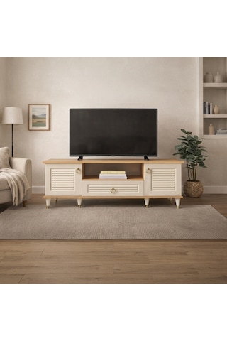 Bej Tv Ünitesi Tv Sehpası Ünite 140 Cm