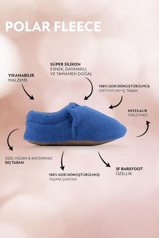 Hopfrög Kids Polar Fleece Turkuaz Polar Barefoot Patik Turkuaz