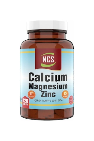 Ncs Kalsiyum Magnezyum Çinko Vitamin D-K 120 Tablet 2 Kutu