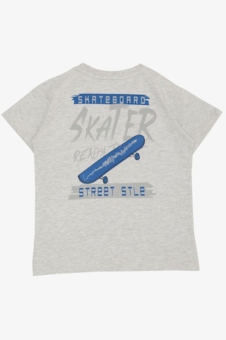 Breeze Erkek Çocuk Tişört Skateboard Baskılı 8-12 Yaş, Açık Gri Melanj Açık Gri Melanj