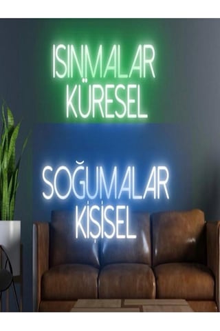 Twins Led Isinmalar Küresel Soğumalar Kişisel Yazılı Neon Tabela Yeşil-mavi Model:model:20283366 Yeşil - Mavi