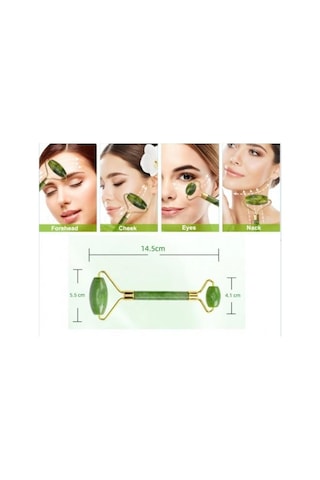 Yeşim Taşı Masaj Aleti Jade Roller Yeşim Taşlı Yüz Masaj Aleti