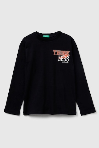 United Colors Of Benetton Erkek Çocuk 3jerc10qo-25k Uzun Kol Tshirt Siyah-2141 SIYAH