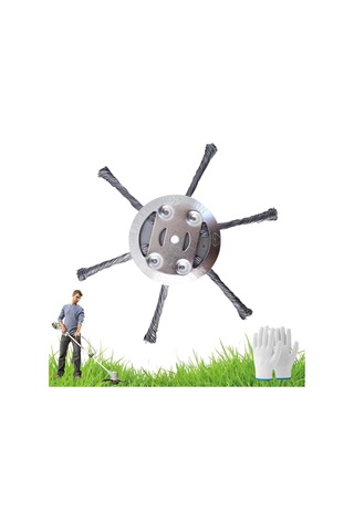 Monyee 6 İnç Çelik Tel Çim Kesme Başlığı, 5mm Açılıklı, Hafif Ve Dayanıklı, Li-pilli Makinalar İçin Orman, Bahçe Bakımı Aksesuarı