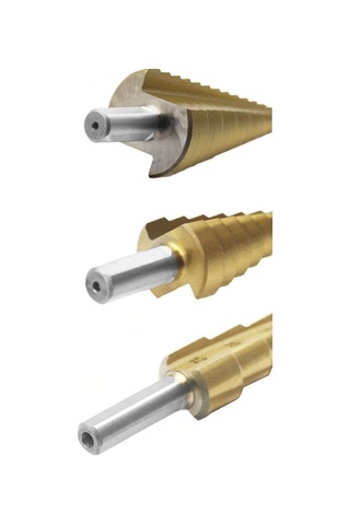 3lü Set Paslanmaz Kademeli Matkap Ucu Sac Delme Uç Sac Delgi Set