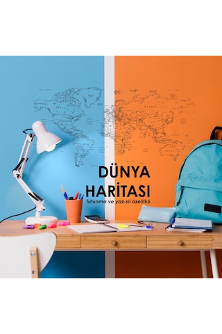 Dünya Haritası Statik Kağıt Tahta