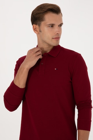 U.S. Polo Assn. Erkek Regular Fit Polo Yaka Bordo Basic Sweatshirt 50315941-VR014