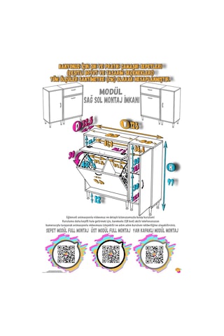 Sena 125 Cm Geniş Kullanım Alanlı Çift Sepetli Banyo Ve Kiler Dolabı Beyaz 85+40 X97x32 Cm