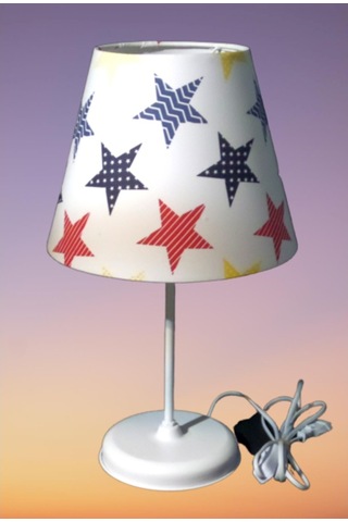 Yıldız Kumaş Kaplama Kız Erkek Çocuk Odası Genç Odası Abajur