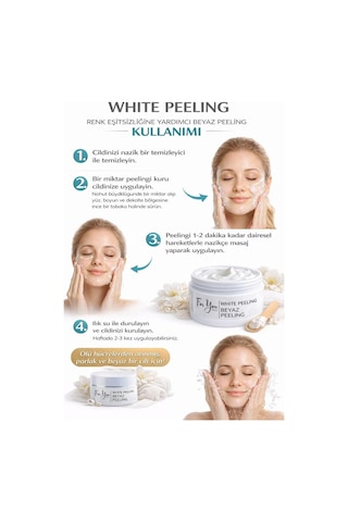 White Peeling Yüz Ve Vücut Peeling Pirinç Peeling Cilt Yenileyici Bakım 100 Ml