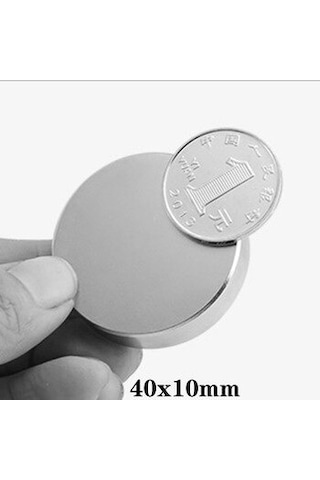 Çap 40Mm X Kalınlık 10Mm Yuvarlak Süper Güçlü Neodyum Mıknatıs