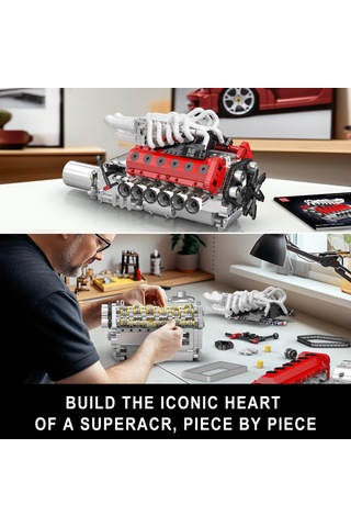 Mould King V12 Engine Model Kit +1366 Parça