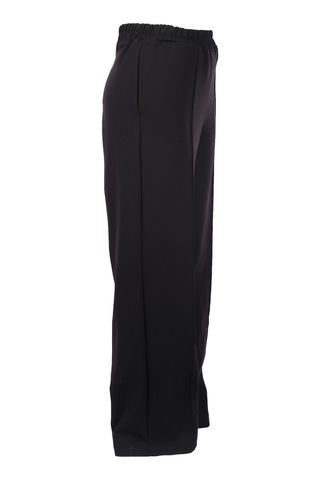 Gala-xi Minimalist Yüksek Bel Geniş Paça Midi Kadın Pantolon Siyah