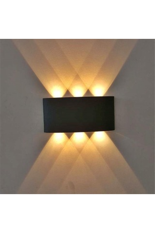 Dekoratif Çift Yönlü Duvar Aydınlatma Led Aplik Duvar Lambası Cata Haiti 10 Watt Desenli Duvar Aplik Amber Renk Işık Diğer