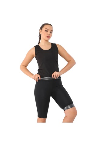 Pastimore Termal Sauna Şort Atlet Takım Siyah