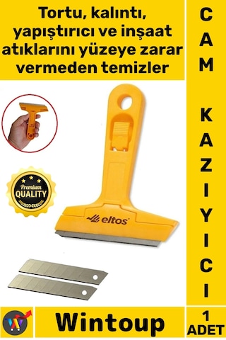 Camkazıyıcı 100 Mm Boya Sökücü Çok Amaçlı Profesyonel Cam Kazıma Bıçağı 2 Adet Yedek Bıçak Hediyeli 484463