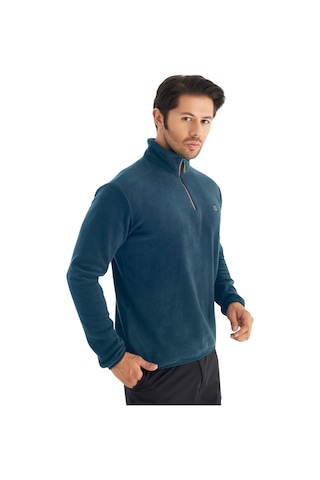 CROZWİSE POLAR YARIM FERMUARLI SWEAT TURKUAZ MAVİ Çok Renkli