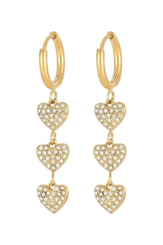 Novahub Yeni Beyaz Altın Titanyum Çelik Aşk Koşu Küpeler - Hafif Ve Moda Beyaz