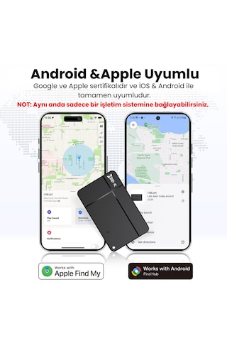 Hi Kart Apple Uyumlu iOS &android Takip Cihazı & Dijital Kartvizit Siyah Tekli Paket