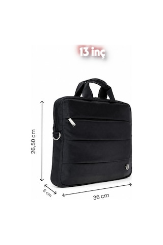 Plm Canyoncase 13 İnç Laptop Dizüstü Bilgisayar Evrak Çanta-siyah