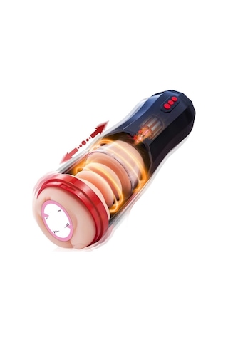 Carmine Git Gel Yapabilen Realistik Yapay Vajina Şarjlı Mastürbatör