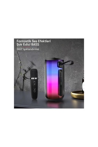 Northcity Pluse 5 Mikrofonlu Rgb Kablosuz Hoparlör - Siyah