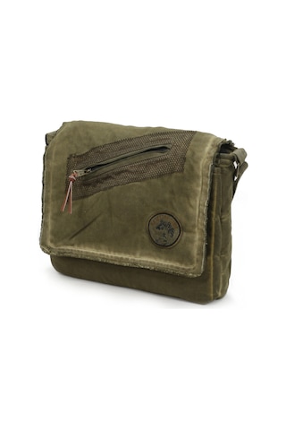 Old Cotton Cargo 7136 Yeşil Haki Günlük Omuz Postacı Kanvas Çanta Yeşil