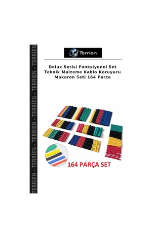 Delux Serisi Fonksiyonel Set Teknik Malzeme Kablo Koruyucu Makaron Seti 164 Parça