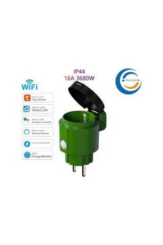 Xuweiwei Fransız Akıllı Dış Mekan Priz Wifi 1 Paket Wıfı Zıgbee 30 Ses Kontrollü Zamanlayıcı Ölçüm Fonksiyonlu Alexa Google Home Uyumlu 16a Tip E