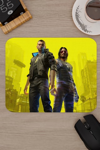 Cyberpunk 2077 Kaymaz Dikişli Kauçuk Oyuncu Mousepad V1 - 22x18 Gaming Mouse Pad Fare Altlığı