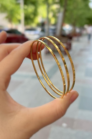 Gümüş Düz Ray Model Bilezik El 12151 Diğer
