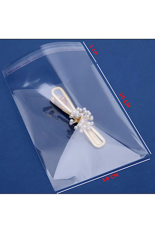 Hg Ambalaj 150 Adet 10x15 Cm Bantlı Yapışkanlı Şeffaf Opp Jelatin Poşet 10x10 5