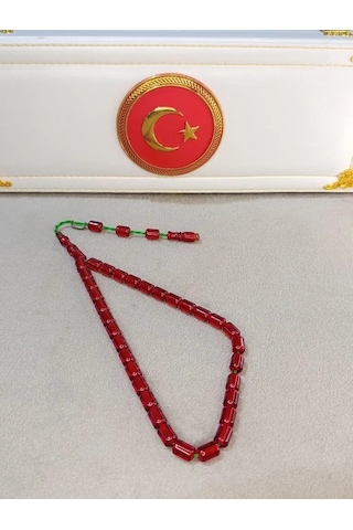 Ateş Kehribar Tesbih Dabbas Usta Yapımı 94015666